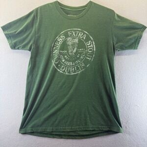 Guinness Extra Stout Dublin T Shirt Mens Large Green Graphic Tee Short Sleeve L